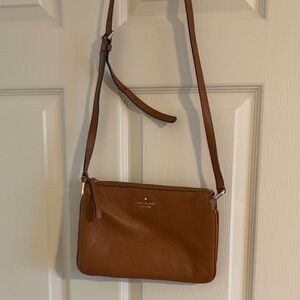 kate spade Brown Pebbled Leather Crossbody Bag